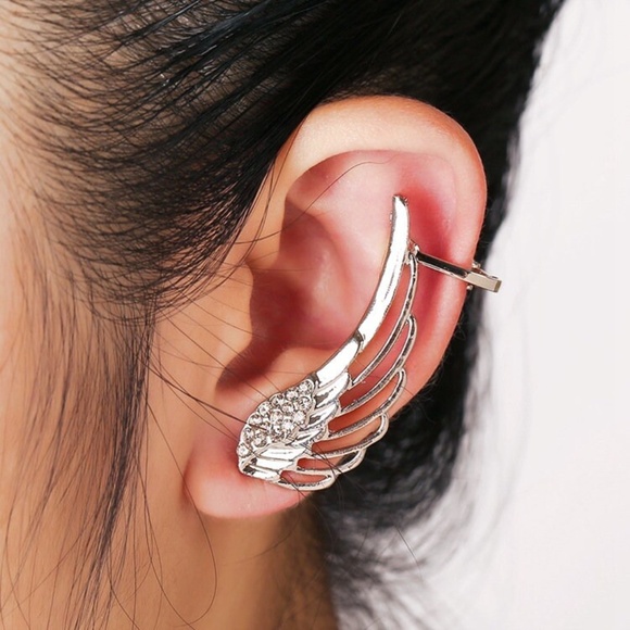 Crystal Angel Wing Clip Piercing - Picture 1 of 7